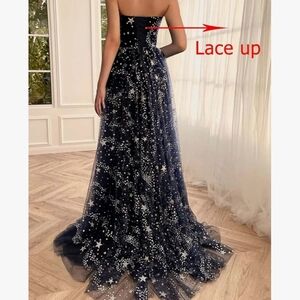 Elegant Lace-Up Evening Gown